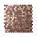 Blujellyfish Copper Penny Round Tile Wall Backsplash Accents Mosa... New. Price: $105.49.
