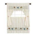 Powersellerusa 5-PIECE Embellished Tailored Kitchen Curtains Set, Cafe New. Price: $23.99.