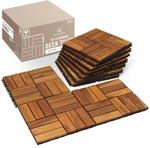 Interlocking Deck X12 Acacia Wood Patio Tiles, Waterproof Flooring New. Price: $62.99.