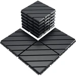 Vancastle 9 Pack Interlocking Deck Tiles, Patio 12"X12", Dark Gray New. Price: $38.76.