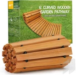Reliancer 6' Wooden Garden Pathway,outdoor Roll Cedar Curved Walkway,patio New. Price: $69.09.