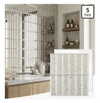 Diflart Peel And Stick Mirror Backsplash Tiles, Light Antique, 5 Square Ft 2X6 New. Price: $40.45.