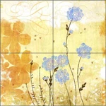 Floral Tile Backsplash Evelia Flower Art Ceramic Mural OB-ES80A New. Price: $179.95.