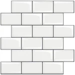 Stickgoo 10-SHEET White Subway Tiles Peel And Backsplash, On New. Price: $47.82.
