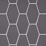 Cruz Bay Studio MKT2872 Long Hex - 11" Geometric Floor And Carbon Matte New. Price: $109.81.