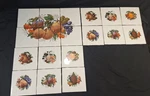 18-VINTAGE Assorted Fruit Ceramic SETS-4.25"X4 Deco Daltile Trimtile Open. Price: $99.03.