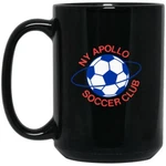 New York Apollo Mug 15 Oz. Black Glossy Ceramic Asl Soccer Team. Price: $14.95.