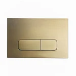 Wall Mount Dual Flush Actuator Plate With Rectangle Push Buttons, Brushed Brass New. Price: $75.50.