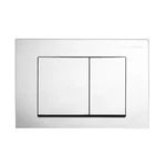 Wall Mount Dual Flush Actuator Plate With Square Push Buttons, Chrome New. Price: $39.55.