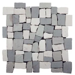 Cruz Bay Studio XQ3R Block Mosaic - 11" Pebble And Rock Light Grey / New. Price: $86.06.