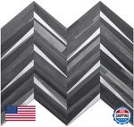 Dicofun 10-SHEET Herringbone Peel & Stick Backsplash Tile, Black/grey New. Price: $77.57.