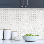 Gray Weave Marble Mosaic Tile Peel & Stick Backsplash Vinyl Wallpaper New. Price: $36.79.