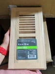 Hampton Bay 4 In. X 10 Oak Wood Flush Mount Grille Unfinished New. Price: $25.00.