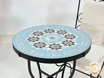 20INCH Amazing Round Mosaic Table, Moroccan Baby Blue Outdoor Coffee Tiles New. Price: $400.00.