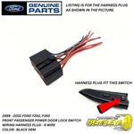 1999 - 2001 Ford F250 F350 Passenger Power Door Lock Switch Wiring Harness Plug Used. Price: $17.93.