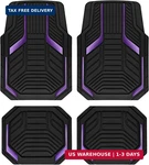 Pic Auto Heavy Duty Rubber Floor Mats, Purple Aluminum Film Car Set, Front New. Price: $55.41.