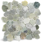 Green Pebble Mosaic Tile 12"X12" For Bathroom, Kitchen, And Outdoor Decor - 5 Pa New. Price: $108.99.
