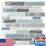 Longking Self-adhesive Kitchen Backsplash Marble Look Decorative Tiles 10 Pack New. Price: $57.87.