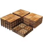 Patiojoy 27PCS Interlocking Tiles Acacia Slat Wood Garden Indoor &outdoor New. Price: $79.99.