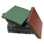 Rubber-cal "eco-safety" Interlocking Playground Tiles 2.50 X 19.5 Inch New. Price: $392.00.