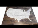 Large Wood Hanging Home Decor Wall Art Craft United States 24X17.5 Used. Price: $25.35.
