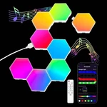 8 Pc Led Hexagon Light Wall Panels Smart Sync Rgb Remote+app+wired Music Gaming New. Price: $23.70.