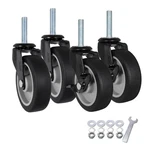 Inch Wheels, 3/8"-16 X 1-1/2 Threaded Stem Casters With Brake, Tpr R... New. Price: $29.02.