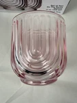 Apollo Set Of 4 Double Old Fashion Blush Pink Arch 11OZ Lowball Art Deco Glasses New. Price: $21.00.