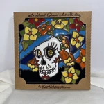 Earthtones Hand Glazed Dia De Los Muertos Sugar Skull Tile/trivet 7" Square New. Price: $13.00.