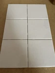 6 Pcs Vintage Daltile D400 Mayan White 4-1/4" Square Ceramic Wall Bumpy Open. Price: $67.00.
