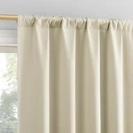 Sun Zero 40X84" Blackout Bergen Rod Pocket Curtain Panel Cream*# Open. Price: $18.98.