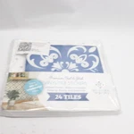 (24-PK) Mi Alma Peel And Stick Tile Vinyl Blue 12" X Sq. Ft. Open. Price: $83.25.
