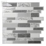 Tac Tiles Mosaic Wall Polito Grey 12" Peel And Stick Backsplash 10-PACK New. Price: $60.18.