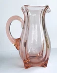 Vintage Mckee Apollo Collection - Coral Pink Glass Pitcher 9 3/4" 64 Oz. Used. Price: $129.00.