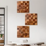 Rattanview Pcs 3D Wood Wall Art 11.8'' X Rugged Mosaic Dec... New. Price: $61.57.