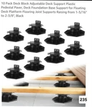 Adjustable Deck Support Pedestal, 10PACK Foundation Base For Flo... Open. Price: $34.99.