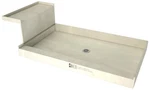 Tile Redi P4848CRB48KIT Base'n Bench 60" X 48" Rectangular Shower - Chrome New. Price: $1061.49.