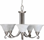 Volume Lighting V4445 Nickel 5-LIGHT 28"H 1 Tier Chandelier New. Price: $100.79.