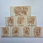 Vintage & Johnson Tiles 9 Pieces Back Stamp Cristal '77 Made England Used. Price: $270.00.