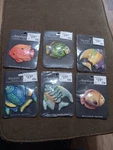 Bolart Custom Tile Tropical Fish Hand Made Painted Set Of 6 Incanti Overlay New. Price: $47.50.