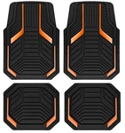 Pic Auto Heavy Duty Rubber Floor Mats, Orange Aluminum Film Car Set, Fro... New. Price: $79.99.