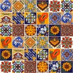 30 Mixed Mexican Mosaic Tiles 4X4 For Bathroom, Kitchen Backsplash - Conrado New. Price: $109.00.