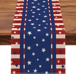 4TH Of July Stars Stripes Patriotic Table Runner, Red Blue American Inde New. Price: $23.99.