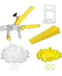 Tile Leveling System With PLIER-300-PIECE Spacers Clips And 100-PIECE New. Price: $23.74.