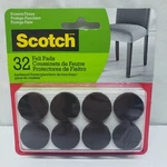3M Scotch Felt Self Adhesive Pad Brown 1 " Round SP822-NA 32 Pcs. New. Price: $8.75.