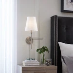 Allen + Roth 60W Watt 1-LIGHT Brushed Nickel Wall Sconce Lamp Set Of Two Nib New. Price: $145.00.
