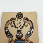 Earthtones Vtg Ceramic Tile Kokopelli Mystery Decorative Arizona Used. Price: $17.00.