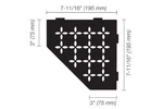 Schluter Shelf-e Pentagonal Floral Design Matte Black SES2D5MGS New. Price: $98.32.