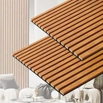3D Wood Finish Acoustic Wall Panels, 2 Pack Sound Absorbing Decor, Walnut New. Price: $122.99.