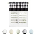 Woven Trends Buffalo Plaid Valances For Windows, Short Curtains Bathroom, New. Price: $21.99.
